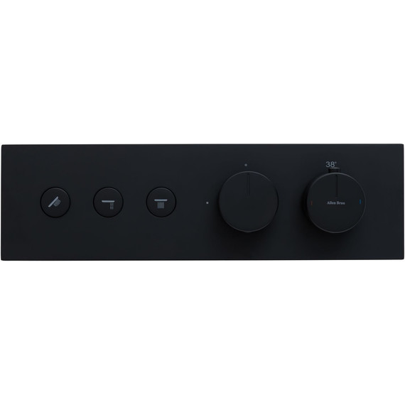 Смеситель для душа с термостатом Allen Brau Liberty 5.33003-31 (со скрытой частью) чёрный матовый - фото 4