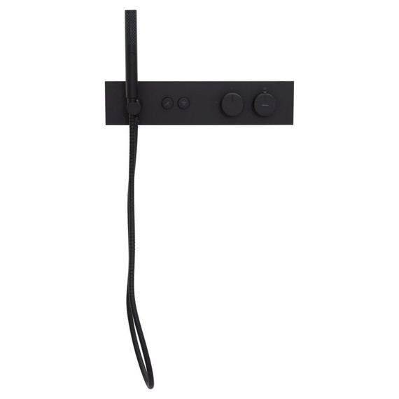 Смеситель для душа с термостатом Allen Brau Liberty 5.33010-31 (со скрытой частью) чёрный матовый - фото 5