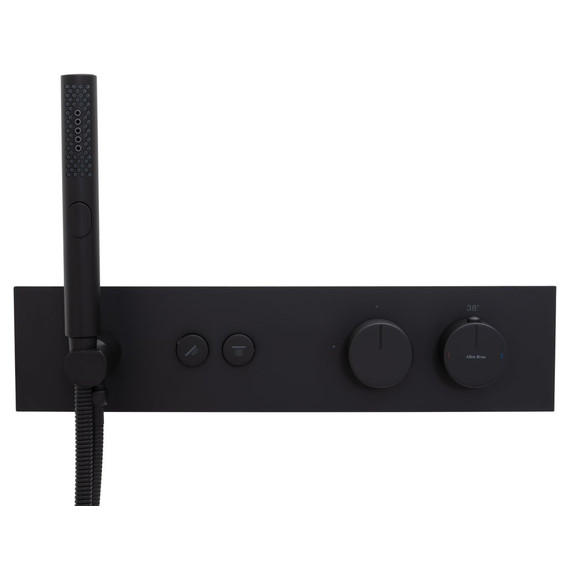 Смеситель для душа с термостатом Allen Brau Liberty 5.33010-31 (со скрытой частью) чёрный матовый - фото 4