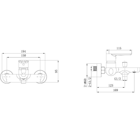 Смеситель для ванны Allen Brau Eclipse 2.0 5.E1A03-31, чёрный матовый - фото 2