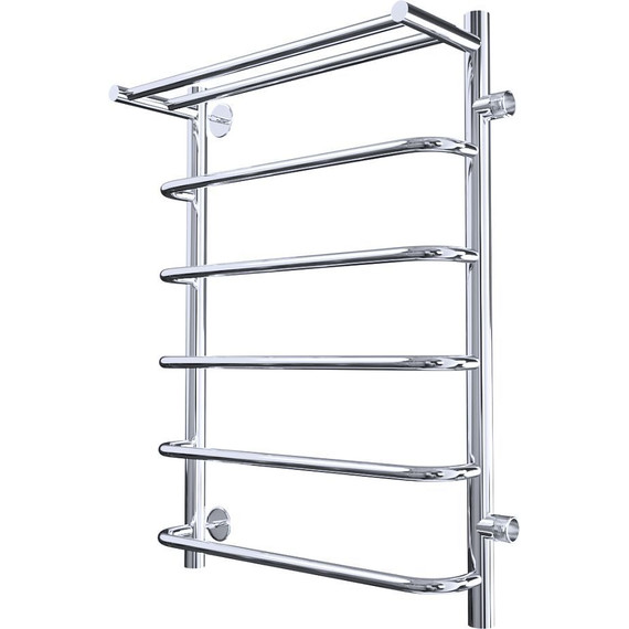 Полотенцесушитель водяной Тругор Идеал ПМ1 с полкой и боковым подводом П6 500х800 мм R (м/о 500 мм) 00-00026993 - фото 