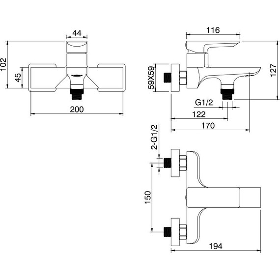 Смеситель для ванны Allen Brau Infinity 5.21006-31, чёрный матовый - фото 7