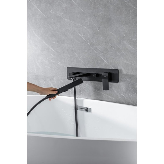 Смеситель для ванны Allen Brau Infinity 5.21007-31 (со скрытой частью) чёрный матовый - фото 5