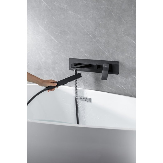 Смеситель для ванны Allen Brau Infinity 5.21007-31 (со скрытой частью) чёрный матовый - фото 6