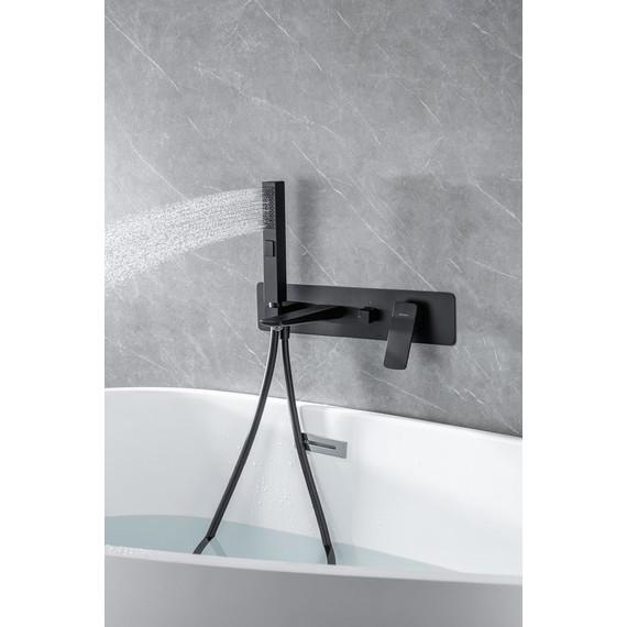 Смеситель для ванны Allen Brau Infinity 5.21007-31 (со скрытой частью) чёрный матовый - фото 7