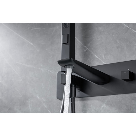 Смеситель для ванны Allen Brau Infinity 5.21007-31 (со скрытой частью) чёрный матовый - фото 13