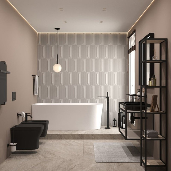 Смеситель для ванны Allen Brau Infinity 5.21009-31 (со скрытой частью) чёрный матовый - фото 17