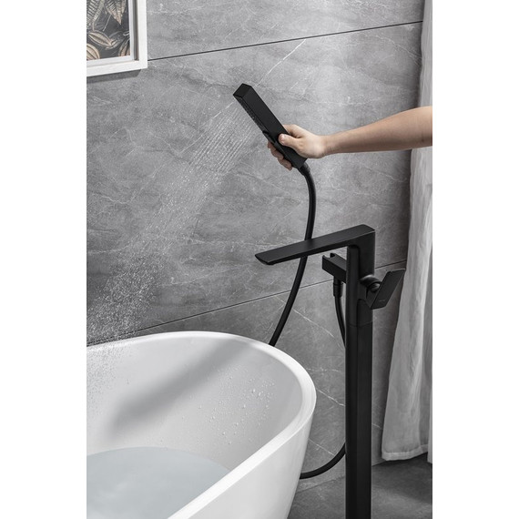 Смеситель для ванны Allen Brau Infinity 5.21009-31 (со скрытой частью) чёрный матовый - фото 8