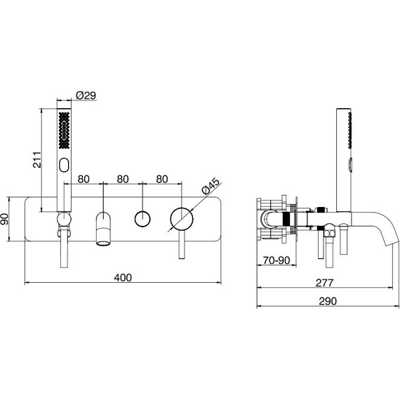 Смеситель для ванны Allen Brau Priority 5.31006-00 (со скрытой частью) - фото 10
