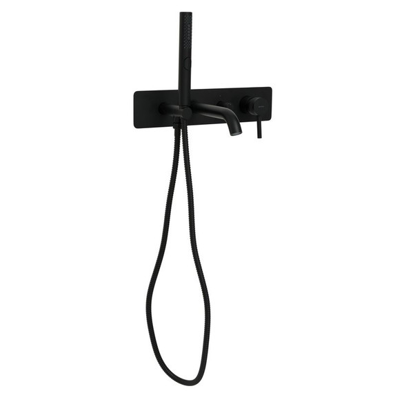 Смеситель для ванны Allen Brau Priority 5.31006-31 (со скрытой частью) чёрный матовый - фото 