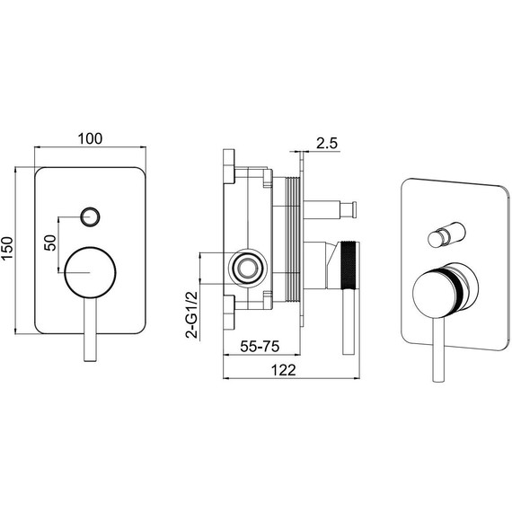 Смеситель для душа Allen Brau Priority 5.31011-GB (со скрытой частью) золото - фото 8