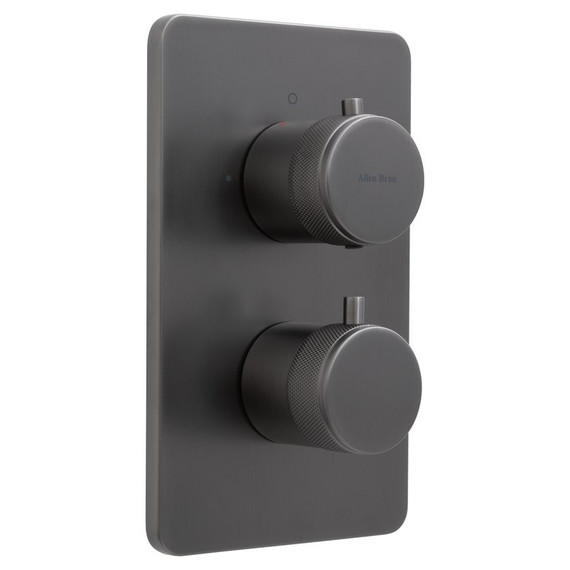 Смеситель для ванны с термостатом Allen Brau Priority 5.31213-MG (со скрытой частью) графит - фото 