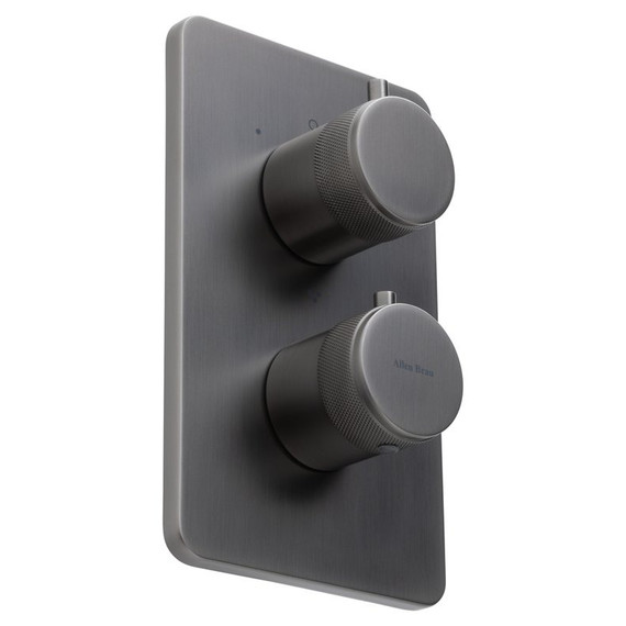 Смеситель для ванны с термостатом Allen Brau Priority 5.31314-MG (со скрытой частью) графит - фото 3