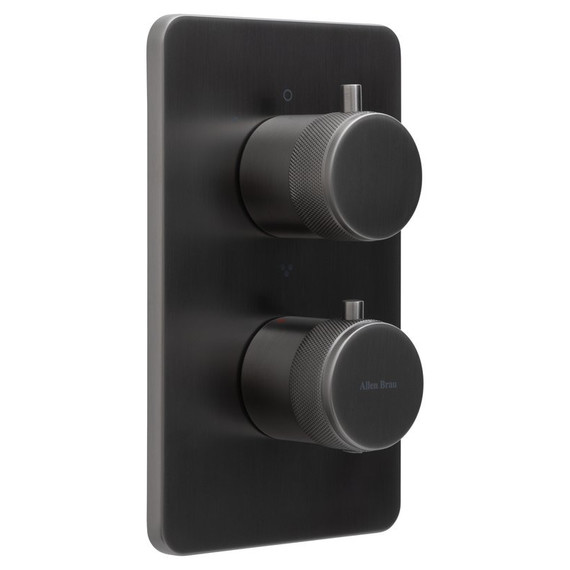 Смеситель для ванны с термостатом Allen Brau Priority 5.31314-MG (со скрытой частью) графит - фото 
