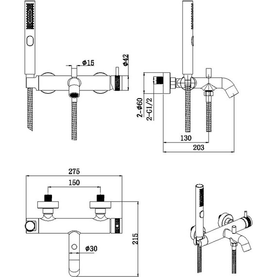 Смеситель для ванны Allen Brau Priority 5.31D10-00 - фото 6