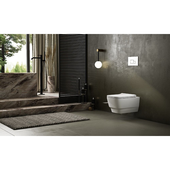 Унитаз-биде подвесной безободковый Boheme Bello 971-2-W, белый глянцевый - фото 4