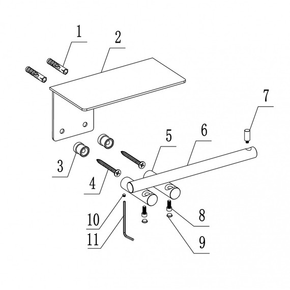 Держатель для туалетной бумаги ABBER Osten 316 AA1830BG, цвет золото брашированное - фото 3