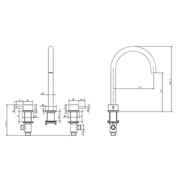 Смеситель для раковины ABBER Wasser Kreis 316 AF8108BGG-M, оружейная сталь брашированная - фото 3