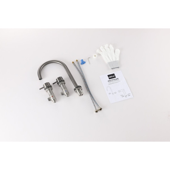 Смеситель для раковины ABBER Wasser Kreis 316 AF8108BGG-M, оружейная сталь брашированная - фото 2