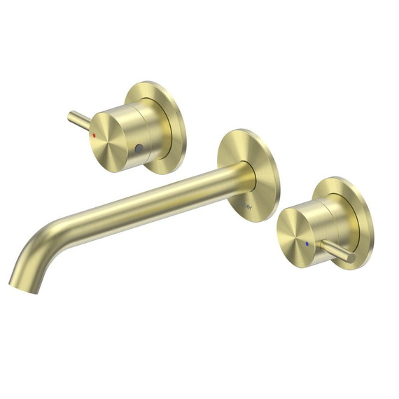 Смеситель для раковины настенный Abber Wasser Kreis 316 AF81123BG-L (со скрытой частью) золото брашированное - фото 