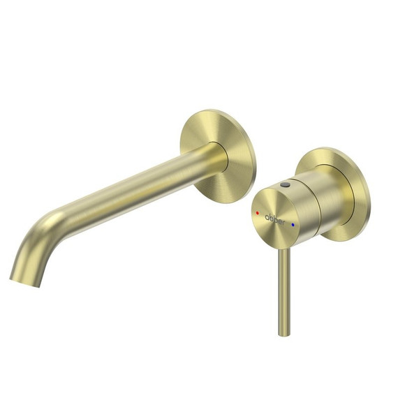 Смеситель для раковины настенный Abber Wasser Kreis 316 AF8112BG-M (со скрытой частью) золото брашированное - фото 