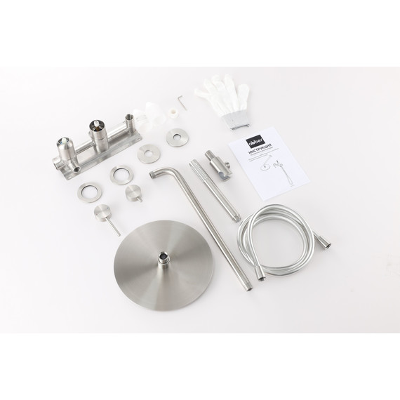 Душевая система для душа Abber Wasser Kreis 316 AF8118BST, сталь брашированная - фото 2