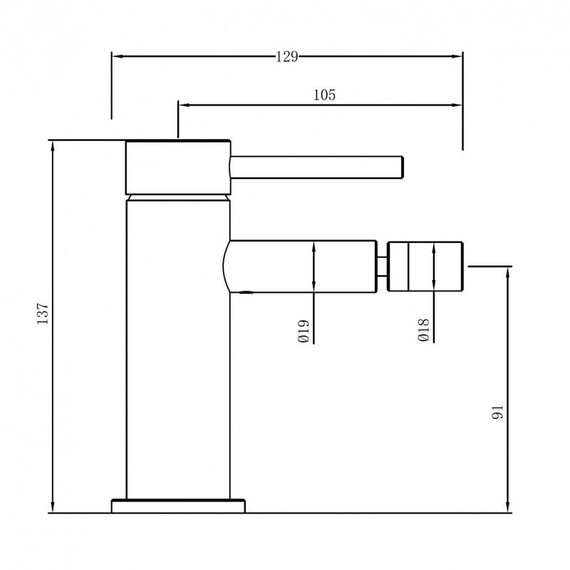 Смеситель для биде Abber Wasser Kreis 316 AF8124BST, сталь брашированная - фото 2