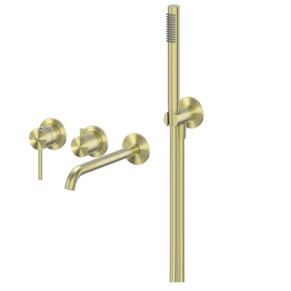 Смеситель для ванны Abber Wasser Kreis 316 AF8130BG (со скрытой частью) золото брашированное - фото 