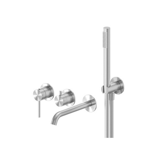 Смеситель для ванны Abber Wasser Kreis 316 AF8130BST (со скрытой частью) сталь брашированная - фото 