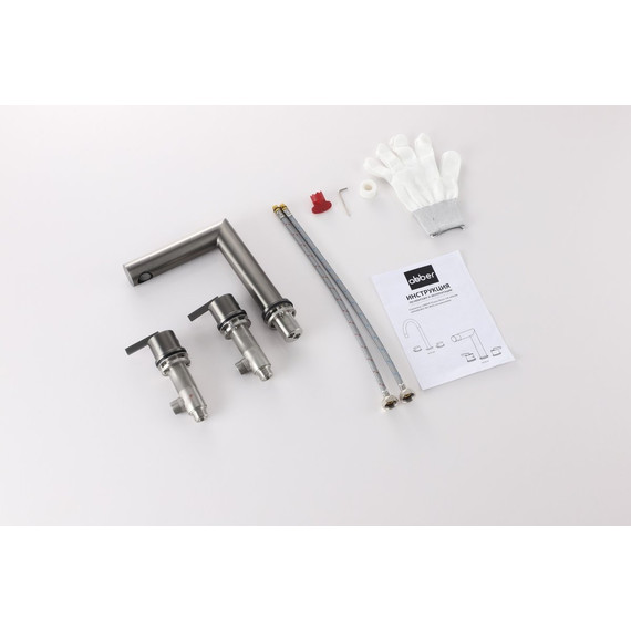 Смеситель для раковины ABBER Perfekte 316 AF8A08BGG, оружейная сталь брашированная - фото 2