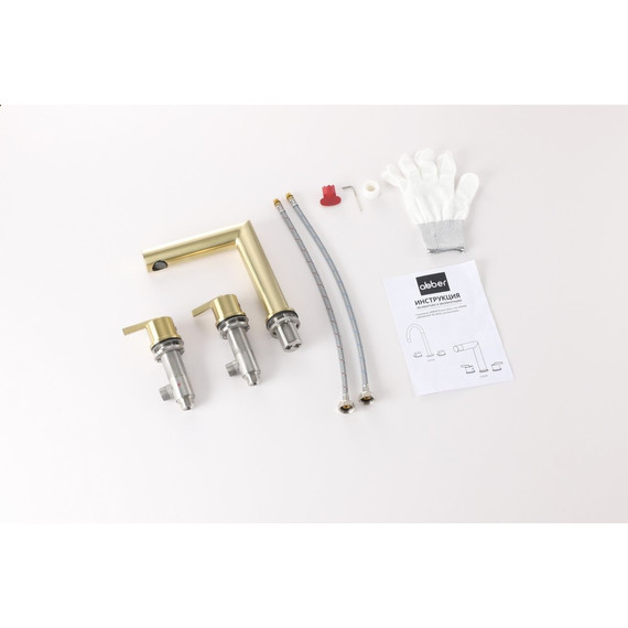 Смеситель для раковины ABBER Perfekte 316 AF8A08BG, золото брашированное - фото 2