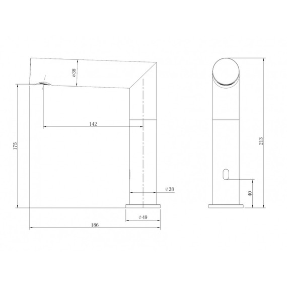 Смеситель для раковины сенсорный ABBER Perfekte 316 AF8A101BGGS, оружейная сталь брашированная - фото 3
