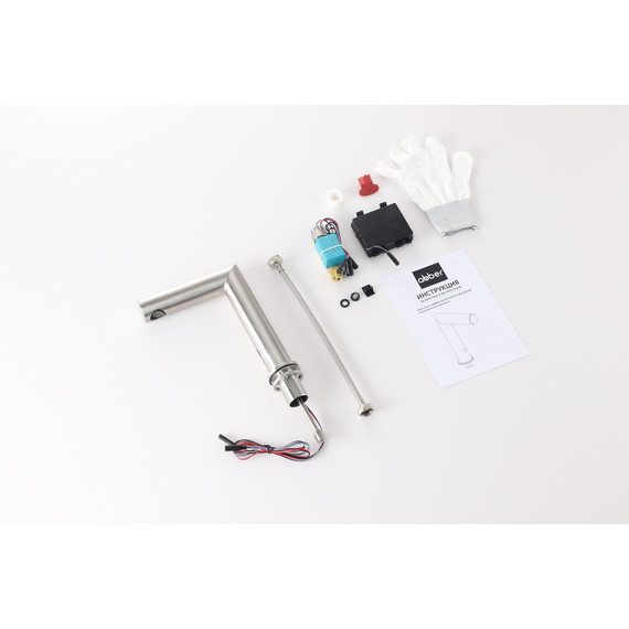 Смеситель для раковины сенсорный ABBER Perfekte 316 AF8A101BSTS, сталь брашированная - фото 2