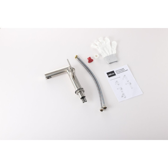 Смеситель для раковины ABBER Perfekte 316 AF8A10BST, сталь брашированная - фото 2