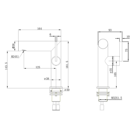 Смеситель для раковины ABBER Perfekte 316 AF8A10BST, сталь брашированная - фото 3