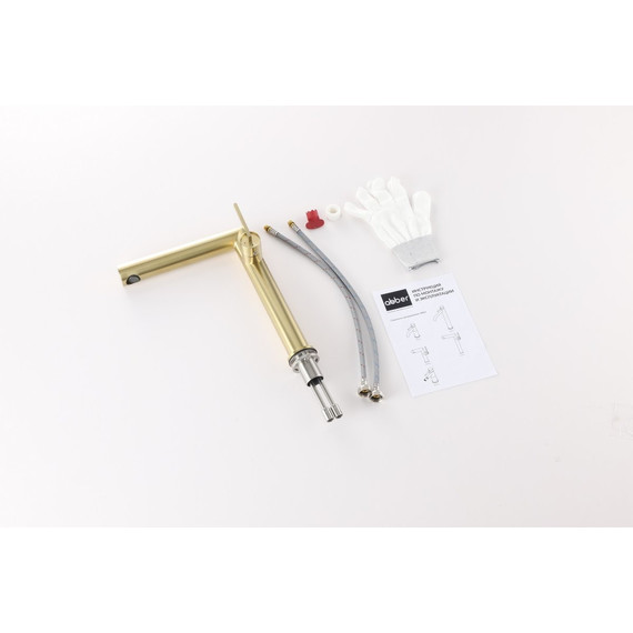 Смеситель для раковины ABBER Perfekte 316 AF8A11BG-L, золото брашированное - фото 2