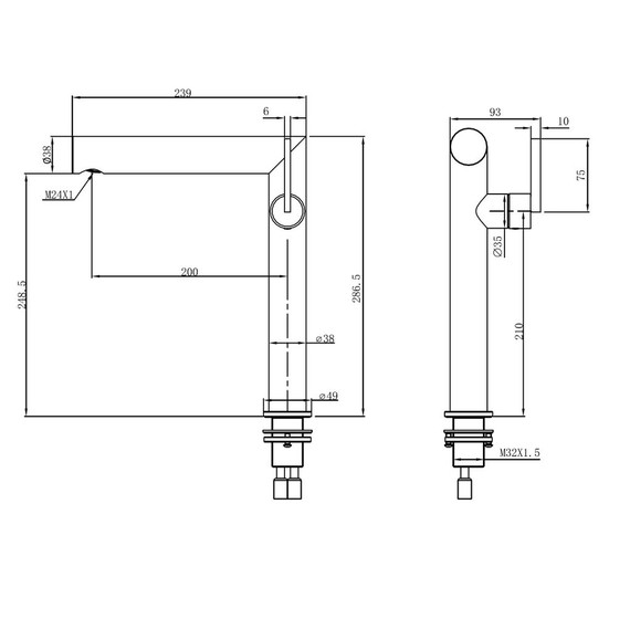 Смеситель для раковины ABBER Perfekte 316 AF8A11BGG-L, оружейная сталь брашированная - фото 2