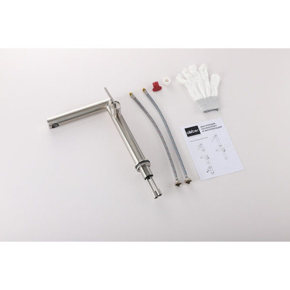 Смеситель для раковины ABBER Perfekte 316 AF8A11BST-L, сталь брашированная - фото 2