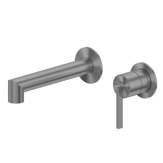 Смеситель для раковины настенный Abber Perfekte 316 AF8A12BGG (со скрытой частью) оружейная сталь брашированная - фото 