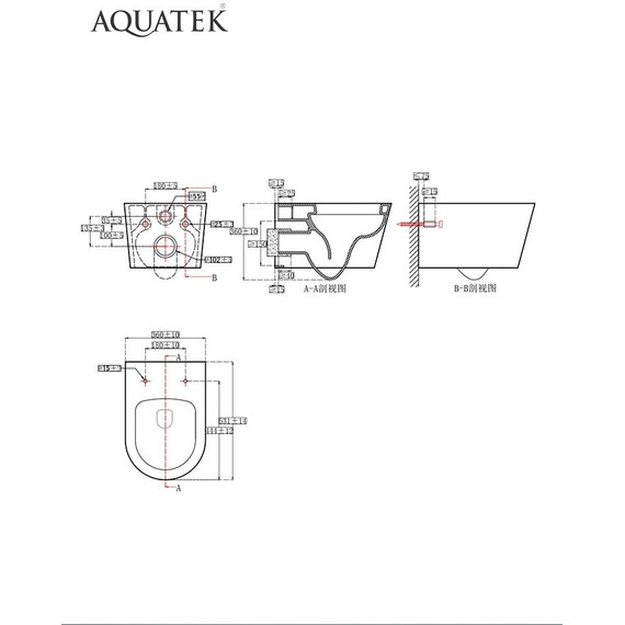 Унитаз подвесной безободковый Aquatek Оберон AQ1363WT-00 с тонкой крышкой микролифт (система смыва Торнадо) - фото 8