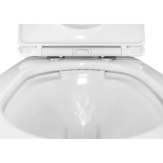 Инсталляция с подвесным унитазом комплект: Grohe Rapid SL 38772001 с подвесным безободковым унитазом Azario Uno AZ-2380 сиденье микролифт, крепление, кнопка смыва хром - фото 15