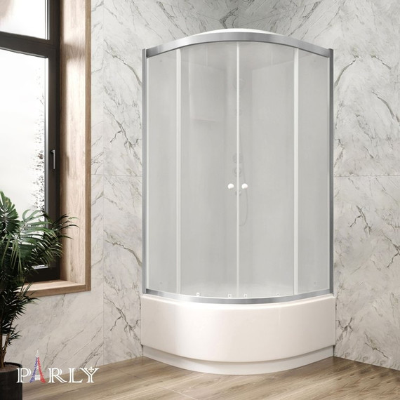 Душевая кабина Parly 90x90 см BETT921, хром матовый/матовое - фото 4