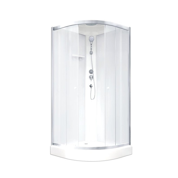 Душевая кабина Parly 90x90 см BETT931, хром матовый/матовое - фото 