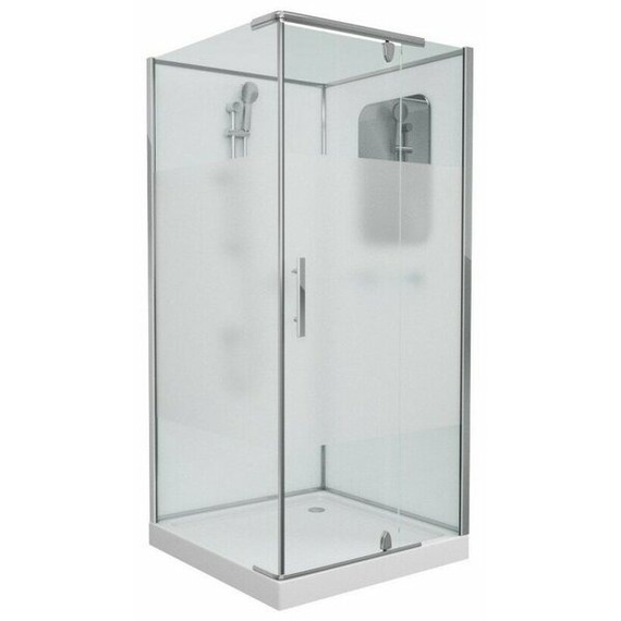 Душевое кабина Grossman 100x100 см GR170QR, хром/матовое - фото 