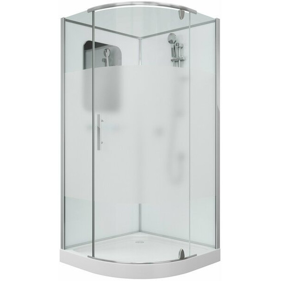 Душевая кабина Grossman 100x100 см GR170, хром/матовое - фото 