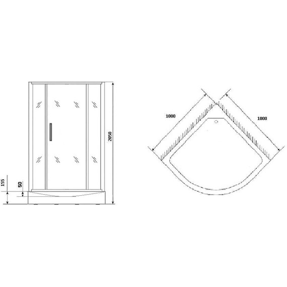 Душевая кабина Grossman 100x100 см GR170, хром/матовое - фото 4
