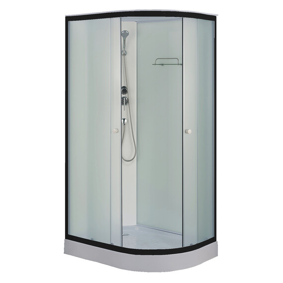 Душевая кабина Loranto 120x80 см CS-876EBTM/W-120 L, чёрный/прозрачное - фото 