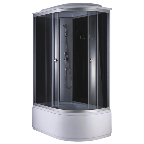 Душевая кабина Loranto 120х80 см CS-886EATM/B-120 L, хром/прозрачное - фото 