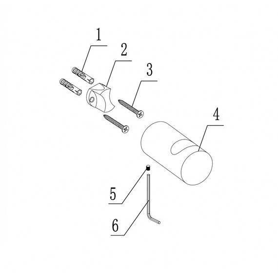 Крючок ABBER Osten 316 AA1849BGG, цвет оружейная сталь брашированная - фото 2