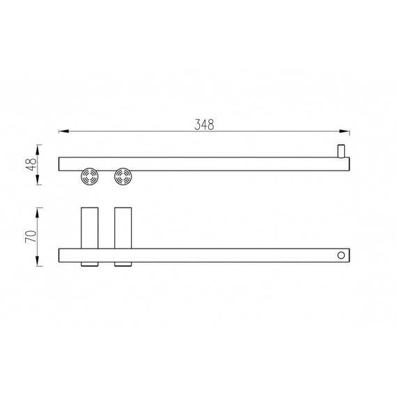 Держатель для полотенец ABBER Osten 316 AA1854BST, цвет сталь брашированная - фото 2